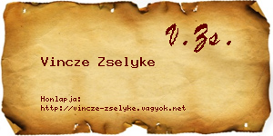Vincze Zselyke névjegykártya